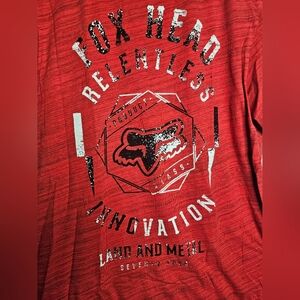 Fox Men's Red Long Sleeve Graphic Tee